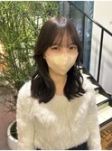 吉祥寺/石橋/ツヤ髪オリーブベージュ×韓国風顔周りカット