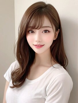 ガーディナ(Gardina) シースルーバング　ブラウンカラー　くびれヘア　透明感カラー