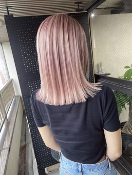 サニー 渋谷(SUNNY) ハイトーンピンク、バレイヤージュ、ハイライト、ミルクティー