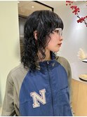 ウルフレイヤーパーマプードルパーマミディアムパーマ
