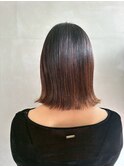切りっぱなしボブ 外ハネボブ