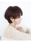 大人かわいい小顔ショートショートヘア30代40代50代白髪ぼかし