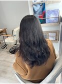 前髪/アンブレラカラー/こなれミディ/イメチェン/ウェーブパーマ