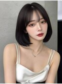 渋谷 ボブ 韓国ヘア ショートボブ 顔周りレイヤー 小顔カット 