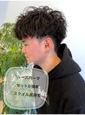 メンズショートルーズパーマ