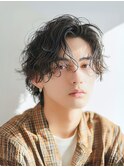 ツイスパ×センターパートマッシュで上品さUP顔まわり