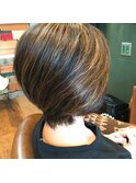 ハイライトショートボブ