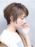 オシャレハンサムショートヘアくすみベージュ◎20代30代40代50代