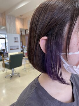 リーク(Liiike) ボブ＋インナーパープルカラー