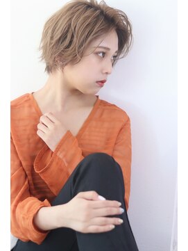 オーロ 武庫之荘店(ORO) 20代30代40代ことりベージュ・アップバング・クールショート