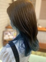 オーブ ヘアー リリー 博多2号店(AUBE HAIR lily) インナーターコイズブルー