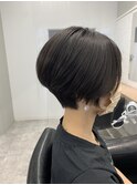 30代40代50代/大人ショート/小顔前下がり/横顔美人