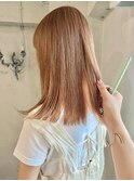 【かしむらゆうか】オレンジカラー/ブリーチ/ケアブリーチ/ボブ