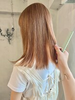 アンリ(Henri)&nbsp;【かしむらゆうか】オレンジカラー/ブリーチ/ケアブリーチ/ボブ