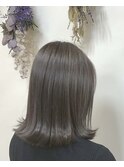 【髪質改善☆】きりっぱなしボブ×シナモンベージュ