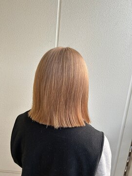 ガリカ シーム(Gallica/SEAM) 【桑原雪音】切りっぱなしボブ/大人ハイトーンハニーベージュ