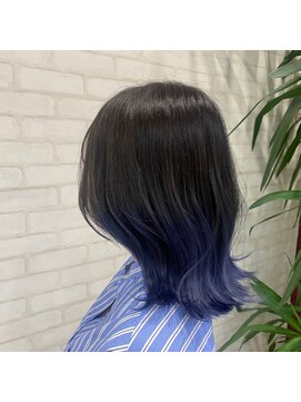 ビス フルール 日暮里店(Vis fleur) グラデーションカラー/透明感カラー/ネイビーブルー