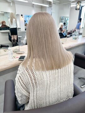 ベレーザ 渋谷(BELEZA) 7478ブロンドベージュハイライトバレイヤージュハイトーンカラー