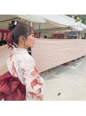 夏祭りヘアアレンジ浴衣アレンジ