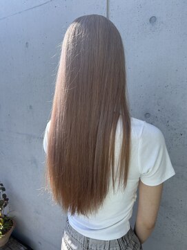 アチーブ ヘア デザイン(achieve hair design) ピンクベージュダブルカラー大人可愛い艶サラロング10代20代30代