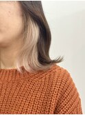 インナーカラー ホワイトベージュ 表参道