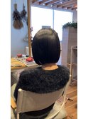 【bluem】縮毛矯正で丸みボブ