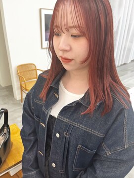 オンド(onde) レッドオレンジ　鎖骨ヘア