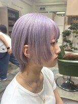 アジリ(agili) ホワイトラベンダー/ショートウルフ/ラベンダー/ハイトーン/紫