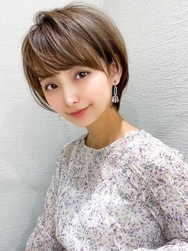 ラルユー 金山(LallYou) 耳かけショートボブ/30代/40代/50代/チェリーブラウン