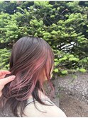 red brown+pink