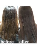 うる艶◎髪質改善ストレート×りんご幹細胞美容液トリートメント