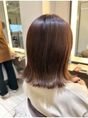 【札幌/impression佐藤】外はねボブ/重く見えないブラウンカラー