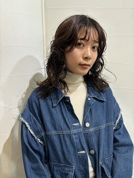 メゾンアクア 表参道(Maison ACQUA) ◎小顔ミディアムパーマミディアムデジタルパーマボブパーマ前髪