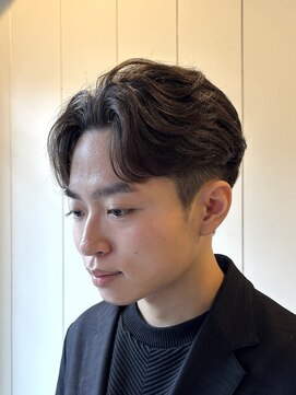メンズココ 清澄白河店(MENS COCO) ショートセンターパート/ニュアンスパーマ/刈り上げ/