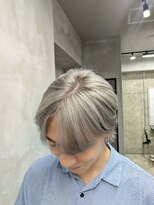 エント(ent) シルバーアッシュ*マレット風ウルフカット