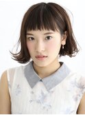 外ハネカール切りっぱなしボブ  神山賢司
