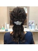 【結婚式におすすめ】ゆる編み込みハーフアップ　別府／大分