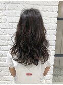 コテ巻き風パーマ×ふんわりロング