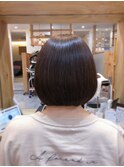 透明感ラベンダーグレージュ×ミニボブ　10代20代30代