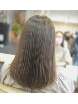 ポタム 東中野(potamu) グレーカラーに縮毛矯正