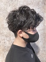 ティエラ 西新店(TIERRA)&nbsp;黒髪暗髪再現性良いナチュラルツイストパーマツーブロック毛束