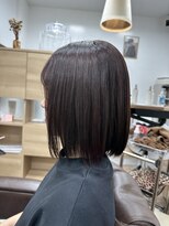 ユラギフロムユイマァル 水島店(YURAGI from YUIMARL)&nbsp;パープルブラウン×髪質改善ストレート