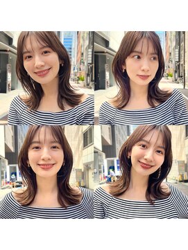 アフロートリノ(AFLOAT Leino) 小顔ヘルシーレイヤースタイル透明感カラー【修】20代30代40代