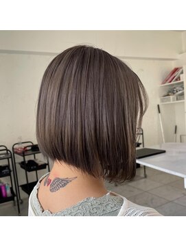 ブレンド 渋谷(BLend) ハイライトカラーマチルダボブインナーグレージュ前髪