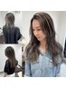 【外国人風】筋感デザイン♪バレイヤージュ＋フローディアTR￥22000