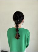 low pony hair arrange