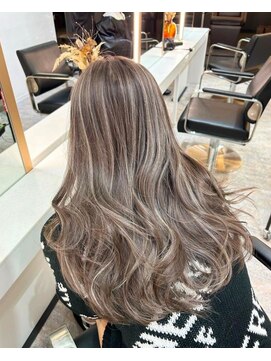 ブレンド 渋谷(BLend) 前髪アンブレラカラーこなれミディイメチェンウェーブパーマ