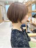 say.黒髪ボブルフネビージュ小顔ワンレンミルクティーベージュ