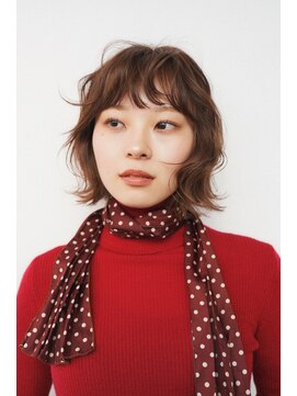 スニュウ(snuw) 切りっぱなしボブ/マロンベージュ/くすみベージュ/姫カット