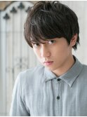 くせ毛風斜めバング王道メンズショートY南越谷